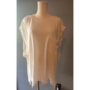 We the Free White Sleevless Tank Large Oversized